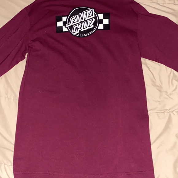Mens Santa Cruz Contest Long Sleeve T-Shirt Marron - Picture 5 of 6